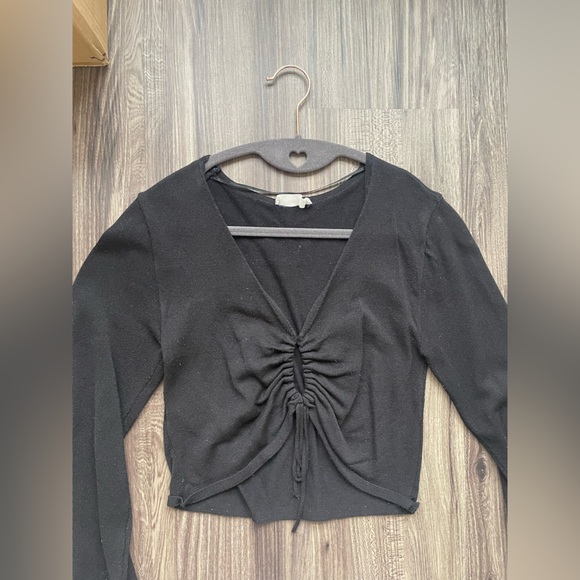 Mango Furio Tie Detail Cropped Jumper - Picture 3 of 3